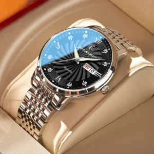 Business Men’s Wrist Watch Waterproof Gold Men’s Watch Classic Stainless Steel Fashion Watches P827