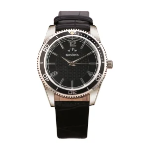 Business Men’s Wrist Watch Waterproof Silver Men’s Watch Classic Leather Fashion Watches