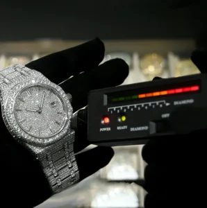 Business Sapphire Automatic Mechanical Movement Watches in Luxury Stainless Steel VVS Moissanite 5 Bar Water Resistant