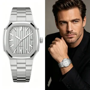 Business Square Waterproof Automatic Stainless Steel Wristwatch Custom Mechanical Watches for Men