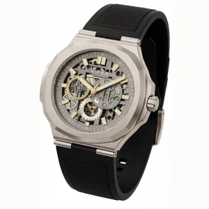 Business Style Mechanical Automatic Watch Waterproof Dial Comfort Leather Strap Luminous Hands Daily Commute Casual Timepiece