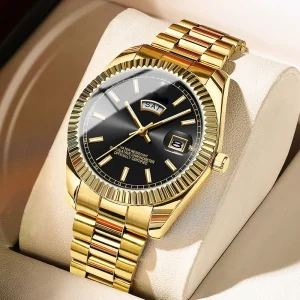 Business Watch 40mm Seiko Movement Automatic Watch Stainless Steel 5BAR Water Resistant Men Wristwatch