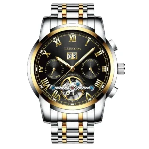 Business Watch Men’s Multi function Hollow Luminous Tourbillon Butterfly Mechanical Watch 41mm Waterproof Student