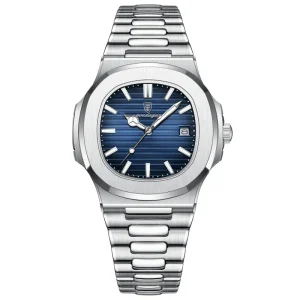 Business Waterproof Men’s Stainless Steel Luminous Date Sport Quartz Watch