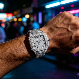 Bussdown Iced Out Moissanite Watch 3302pcs 19.2ct Diamond Tester Approved Stainless Steel Watch for Men Club Wear