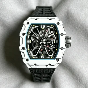 By Bulk Hollow Waterproof Men’s Fashionable Sport Open-face Carbon Fiber Automatic Mechanical Watch