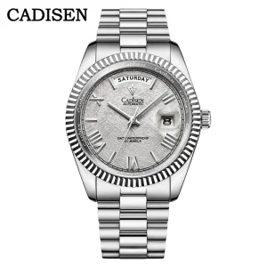 CADISEN 8185M Classic Watch Date Men’s Mechanical Watch Japan Automatic Movement Movement Sapphire Glass Waterproof Clock