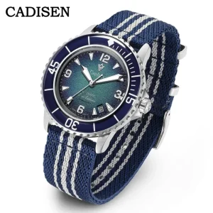 CADISEN Automatic Mechanical Watch for Men Nylon Strap Wristwatch MIYOTA Movt Luminous Waterproof Watch
