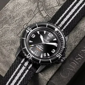 CADISEN C8239 Deep Explorer Automatic Mechanical Diver Watch Men’s Canvas Strap MIYOTA 8215 Luxury Luminous 10 Bar Water