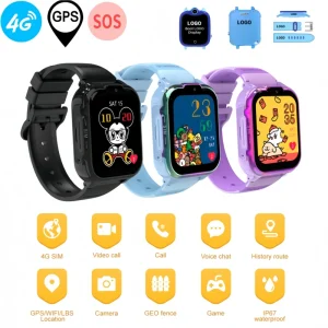 CE 4G Kid Smartwatches with SIM Card GPS Tracker Video Call Phone Watch Camera Waterproof RTOS Children Smart Watch Setracker2