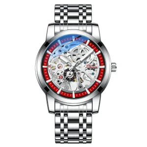 CHENXI 8842 Stainless Steel Strap Automatic Hollow Out Waterproof Analog Luminous Hands Mechanical Sports Luxury Men’s Watch
