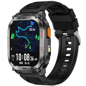 CRG37 Gps Sports Outdoor Smart Watch With Flashlight Bt Call Heart Rate Monitoring Ip68 Waterproof Compass Smartwatch