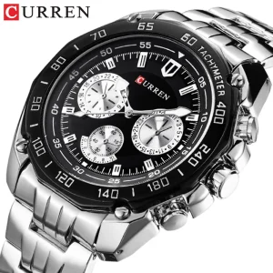 CURREN 8077 Men Quartz Watch Stainless Steel Fashion Business Style Waterproof Classic Wristwatch for Man Gift Relojes Montre