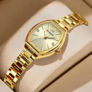 CURREN Reloj Tonneau 9112 Luxury Women’s Watch Waterproof 30M Original Elegant Ladies Watch Quartz Casual Reloj De Mujer Diamond