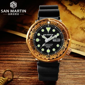 CUSN8 Tin Bronze Tuna NH35 C3 Luminous Diver 30atm Sapphire Automatic Mechanical Watch