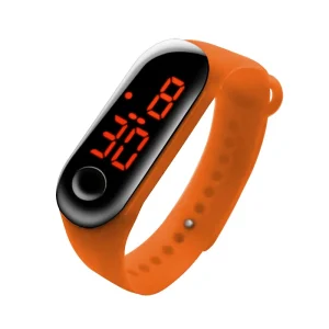 Candy Color Cartoon Oval Plastic Band Sports LED Men’s and Women’s Electronic Digital Watch