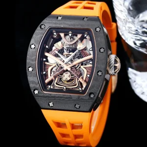 Carbon Fiber Case Black Knight Limited Edition Tourbillon Movement Stylish Business Sport 47mm Unisex Mechanical Watch