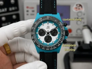 Carbon Fiber Racing Chronograph Watch 40mm Textile Strap Lightweight Sports Mechanical Wristwatch