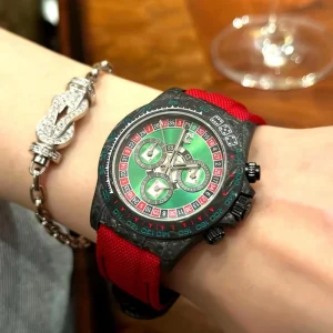 Carbon Fiber Racing Inspired Design Manual Winding Mechanical Men’s Watch Day-tona Style