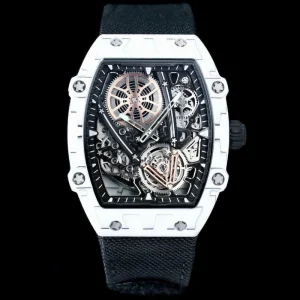 Carbon TPT B4 Luminous Flying Tourbillon Skeleton Hand Wind Movement Watch Unisex Urban Explorer Wristwatch