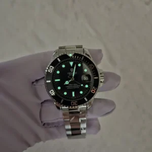 Casual Business Sport Analog Wristwatch 42mm Dial Men’s Automatic Mechanical Luminous 30m Water Resistant Stainless Steel Strap