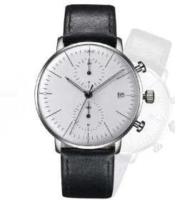 Casual Business Watches Leather Strap Multifunction Calendar Watch for Couple OEM Stainless Steel Unisex Modern ROHS CN GUA