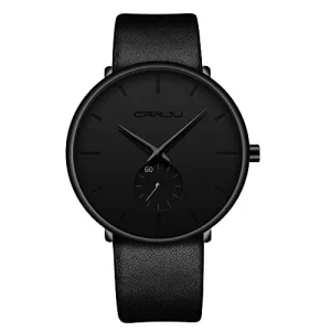 Casual Men’s Unisex Quartz Wristwatch Fashion Leather Band Japan Movement 40mm Alloy Case Glass Dial Luxury Style