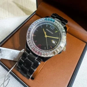 Ceramic Women’s Fashion Steel Strap Colorful Gradient European Japanese Calendar Waterproof Quartz Watch Pointer