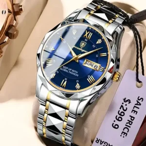 Chic Minimalist Business Casual Stainless Steel Men’s Watch with High Quality Quartz Movement and Scratch Resistant Glass