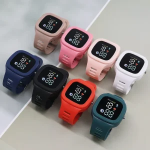 Children’s Plastic Square Luminous Digital Touch LED Display Outdoor Sports Cartoon Unisex Sports Watch