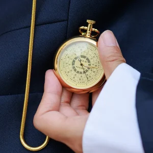 Chinese Antique Chain Wound Zodiac Copper Pocket Watch