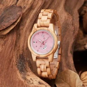Christmas Gift Custom Logo Simple Design Miyota 18mm Charm Women’s Quartz Wooden Watch Low MOQ Dropshipping Private Label