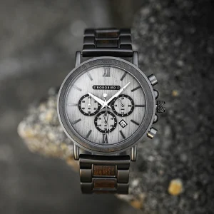 Christmas Gift Custom Luxury Low Moq Dropshipping Wood Waterproof Custom logo Chronograph Wristwatch Quartz Watches