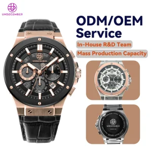 Chrono Sport Watch ODM OEM 5ATM Water Resistance Quartz Watch Custom Leather Strap Men’s Quartz Watches Wristwatch