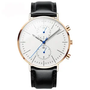 Chronograph Custom Logo OEM Wristwatch Fashion Luxury Stainless Steel Watch for Men