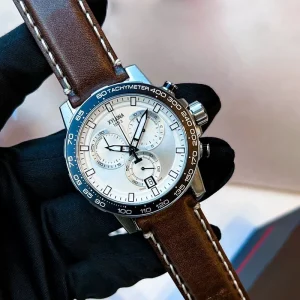 Chronograph Men’s Quartz Watch Stainless Steel Sports Wristwatch