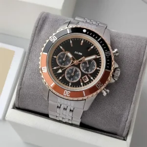 Chronograph Quartz Men’s Watch Stainless Steel Luxury Wristwatch