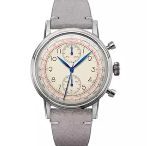 Chronograph Watches Domed Sapphire Crystal Sport Glass Luxury Waterproof Leather Men Fashion Stainless Steel MIYOTA