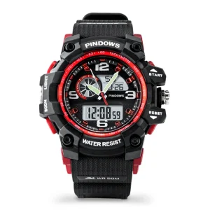 Citizen Waterproof Fashion Sport Digital LED Watch 47mm Glass Dial Silicone Band Unisex