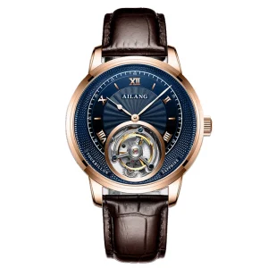 Classic Ailang Real Tourbillon Mechanical Watch Men’s Business Stainless Steel Case 5ATM Waterproof Sapphire OEM Automatic Watch