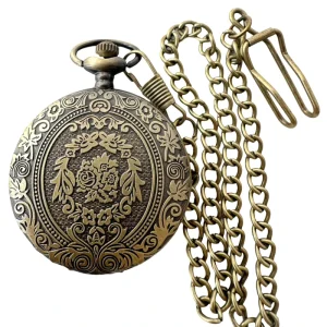 Classic Antique Vintage Alloy Case Quartz Number Pocket Watch