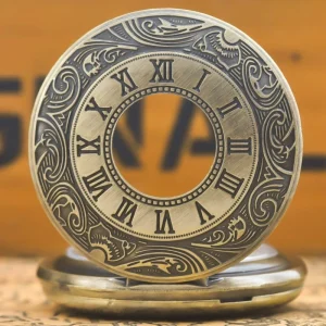 Classic Antique Vintage Quartz Roman Zinc Alloy Case No Waterproof Pocket Watch