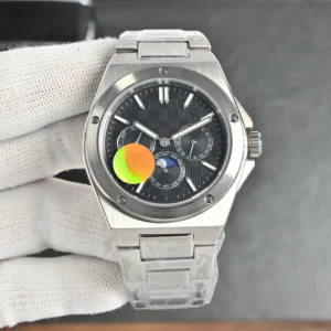 Classic Automatic Mechanical Watch Steel Case Black Dial Sport Watch for Men with Date Display
