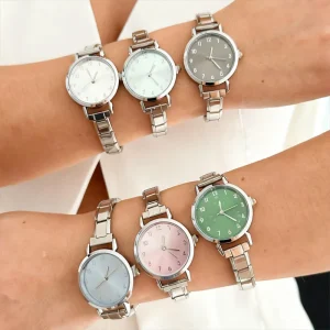 Classic Basic Italian Charm Stainless Steel Square Fashion Women’s Jewelry Watch DIY Quartz Watch Gift