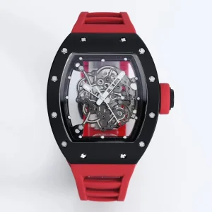 Classic Black Ceramic Case Rubber Strap Unisex Water Resistant Casual Watch