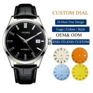 Classic Business Automatic Watch for Men with Stainless Steel Case and Sapphire Crystal, Custom Logo Support