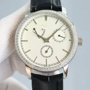 Classic Craftsmanship Power Reserve Display Small Seconds Date Display Moissanite Men’s Automatic Mechanical Watch