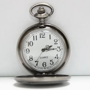 Classic Design Antique Black Hand&needles Arabic Number Japan Style Skeleton Pocket Watch