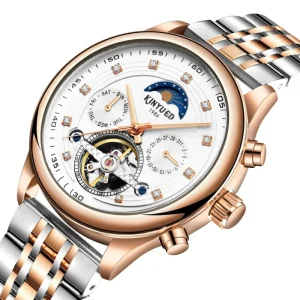 Classic Fully Automatic Mechanical Tourbillon Watch with Open Case and Transparent Case Back Men’s Watch