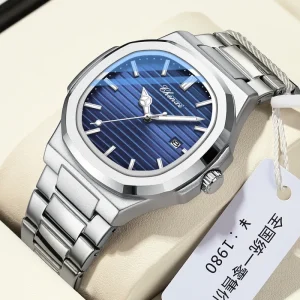 Classic Hand Case Stainless Steel Diver Quartz Watch for Men